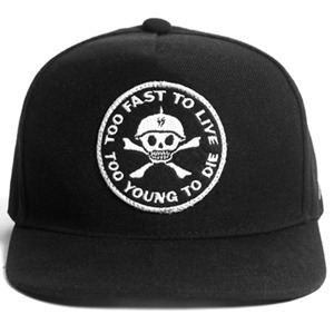 BRATSON브랫슨_&#039;Live Fast Die Young&#039; 5 Panel Cap_BLACK patch