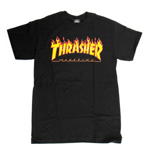 THRASHER트래셔_Magazine Flame Logo T-Shirt (Black)