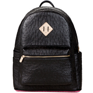 HATER헤이터_Black and Pink Ostrich Skin Backpack