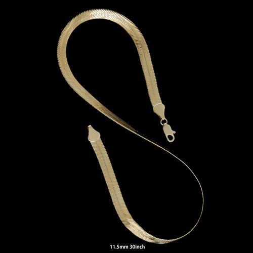 UNDERAIR언더에어_Gold  Herringbone Chain (heavy)-30inch