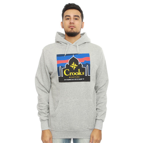 CROOKS &amp; CASTLES크룩스앤캐슬_Knit Hooded Pullover - Mahal (Heather Grey)