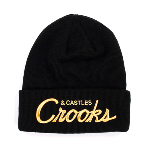 CROOKS &amp; CASTLES크룩스앤캐슬_Knit Beanie - Team Crooks (Black)