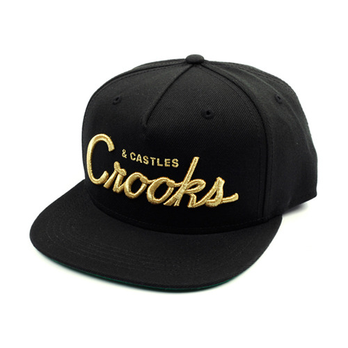 CROOKS &amp; CASTLES크룩스앤캐슬_Woven Snapback Cap - Team Crooks (Black)