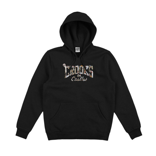 CROOKS &amp; CASTLES크룩스앤캐슬_Knit Hooded Pullover - Shank Core Logo (Black)
