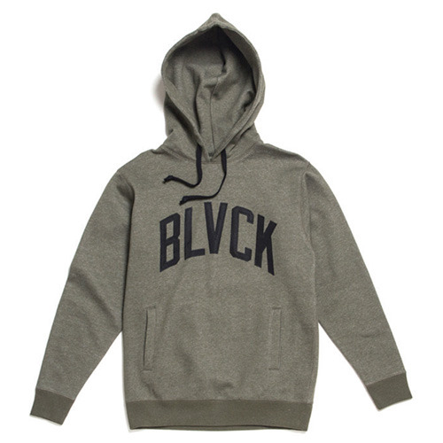 BLACK SCALE블랙스케일_Wave Logo Pullover Hoody (Olive )
