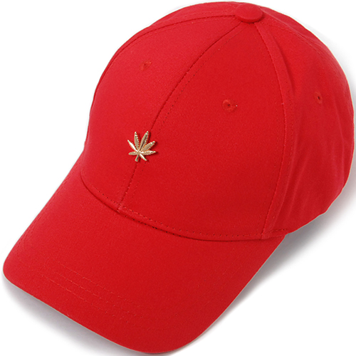 HATER헤이터_골드 마리화나 볼캡 Gold Cannabis Cap- Red 
