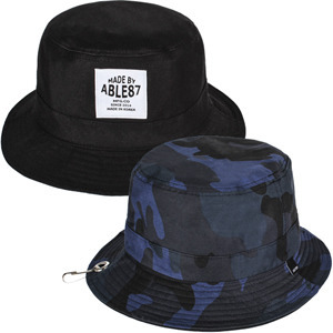 ABLE87에이블87_BIG CAMO BLUE BUCKET HAT(REVERSIBLE)